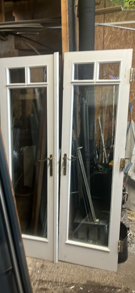 White French Doors with Glass Panels - Good Condition