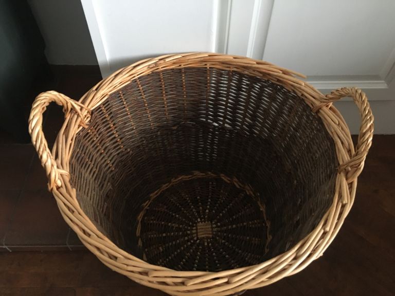 Natural Wicker Basket For Logs / Wood / Kindling - Hardly Used