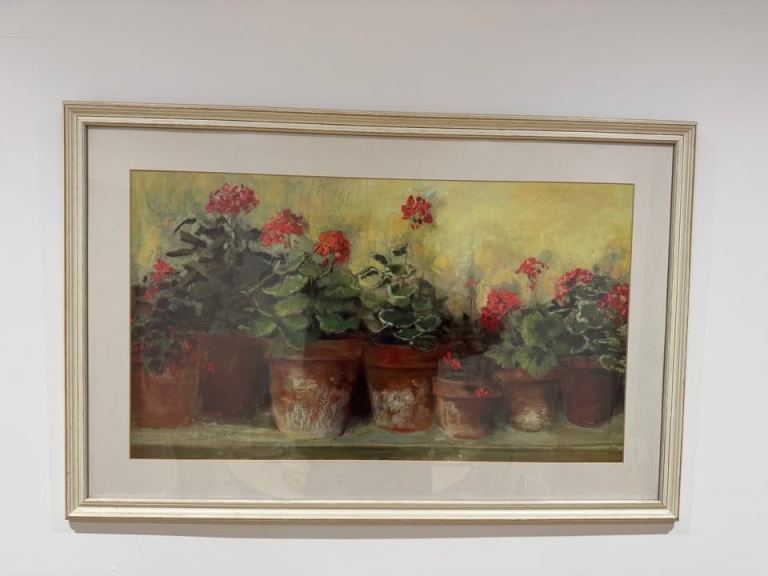 Laura Ashley , Kathleen's Geraniums , 87cm x 57cm