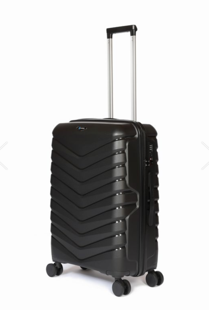 *NEW* Proglide9 Suitcase 66cm £110 Spinner Black Travel Case Hard Shell Lock K2