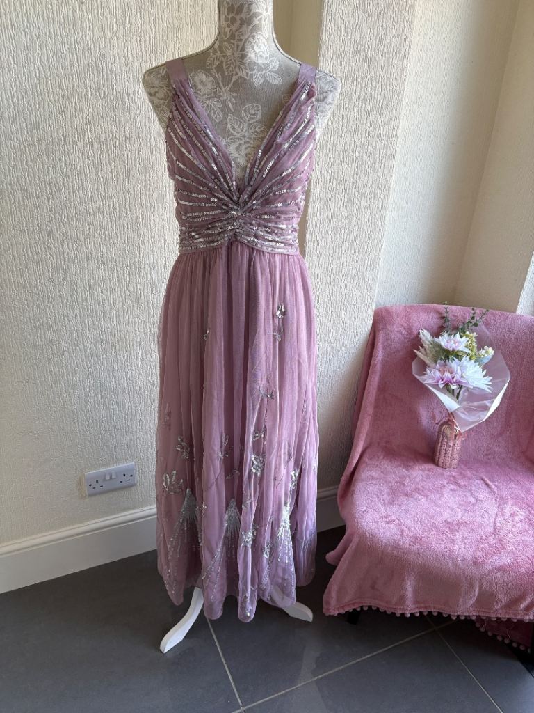 OLI 20's Style Beaded Sequin Dress Size 12 brand new with tags