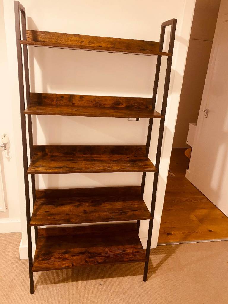 Industrial Ladder Bookshelf / Open Shelving Unit – 170cm Tall