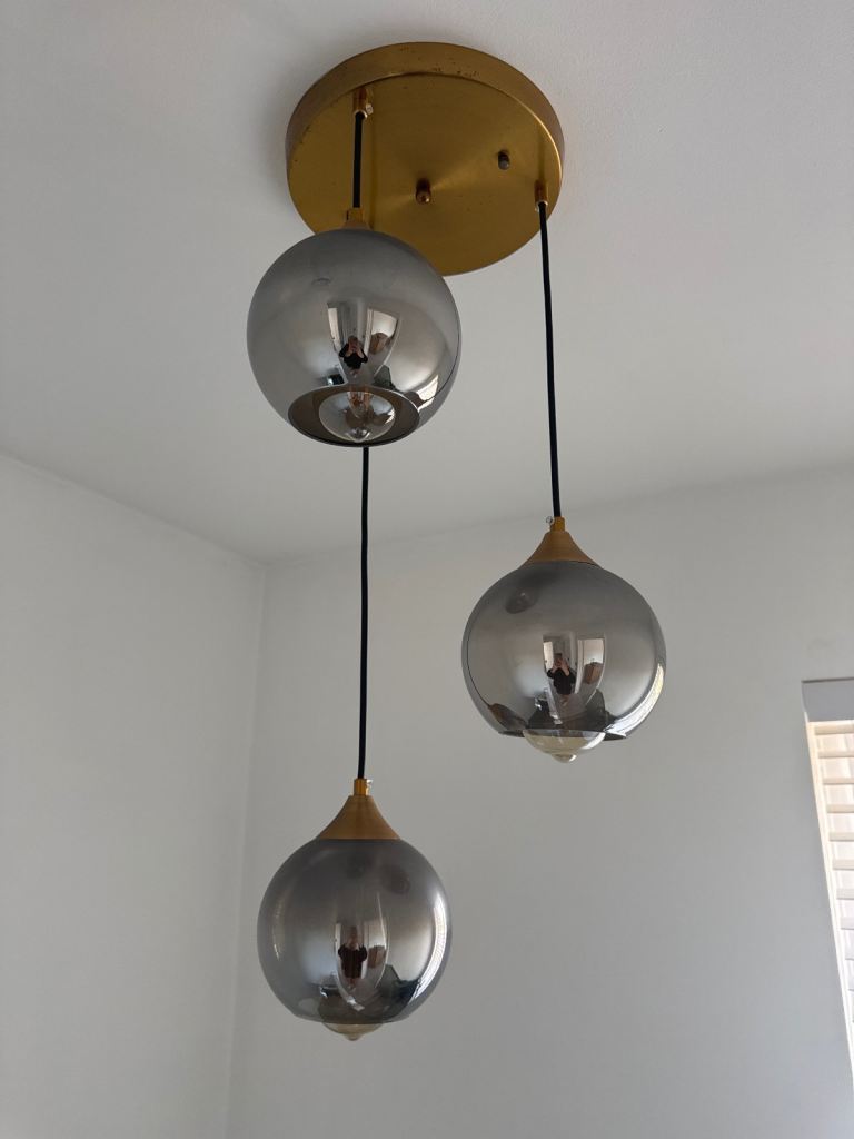 Modern Gold and Silver Glass Pendant Ceiling Light