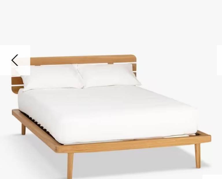 John Lewis bow  headboard bed frame kingsize