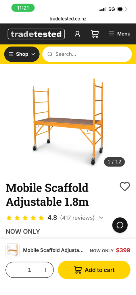 Portable scaffolding 