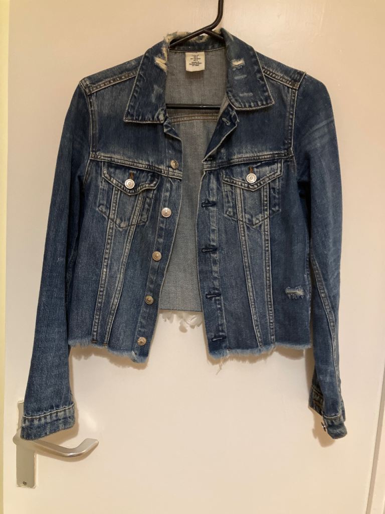 Dark blue denim jacket women’s Euro size 36 small 6/8 uk 