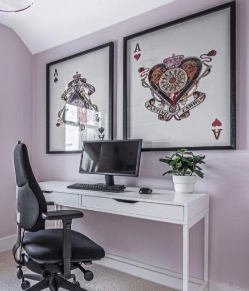 2 OKA Framed Playing Card Wall Art – 3D Layered Aces (Spade & Heart) – £100 for the pair