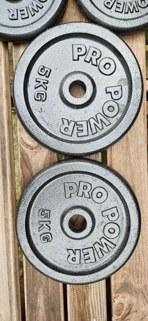 Cast Iron weights plus 5ft Bar