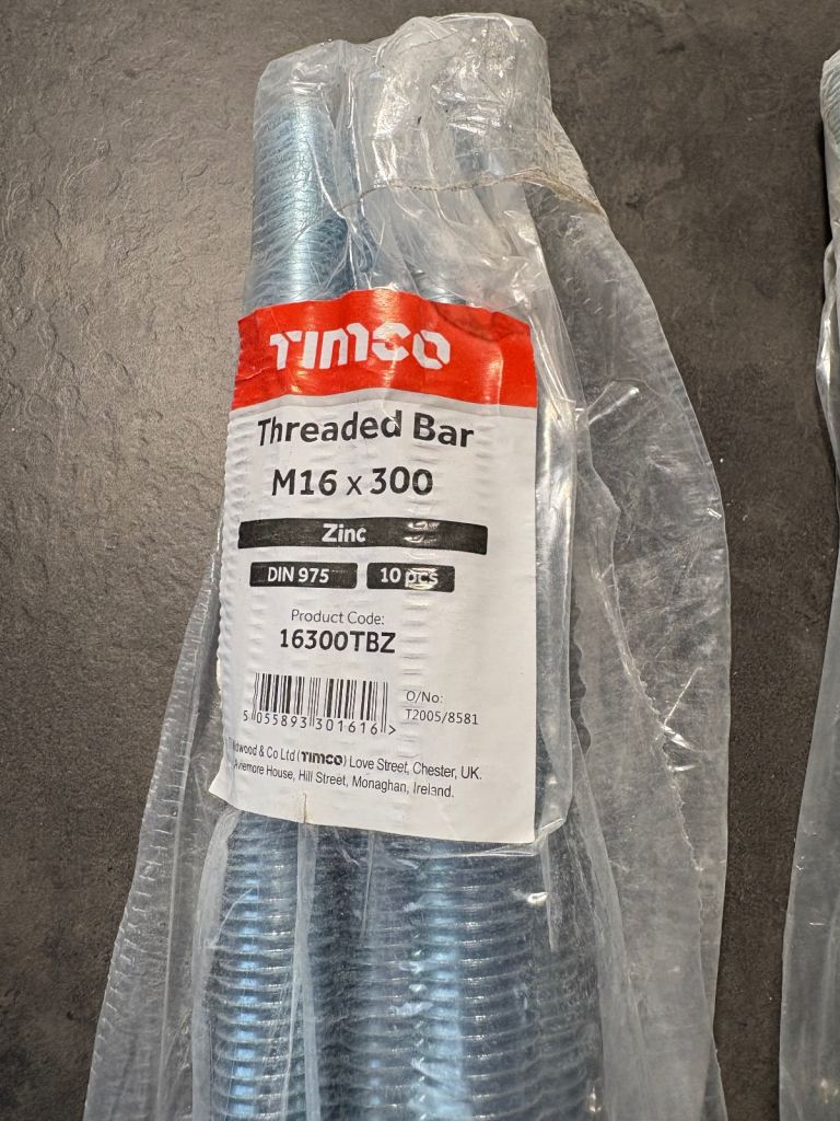 Threaded zinc bars