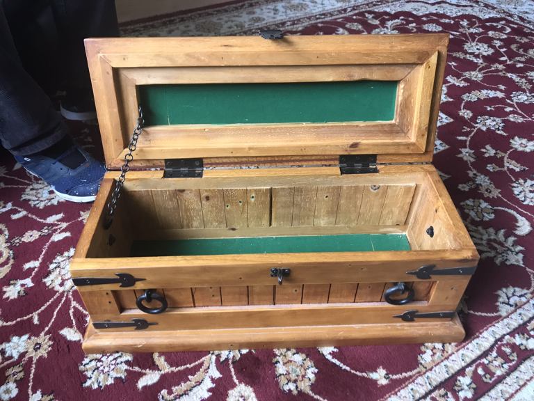 Small pine chest