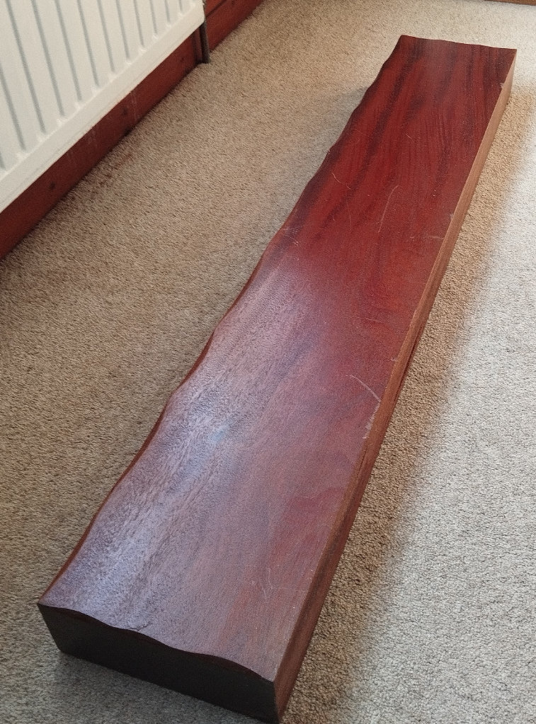 Sapele wood 126 x 22.5 x 9cm