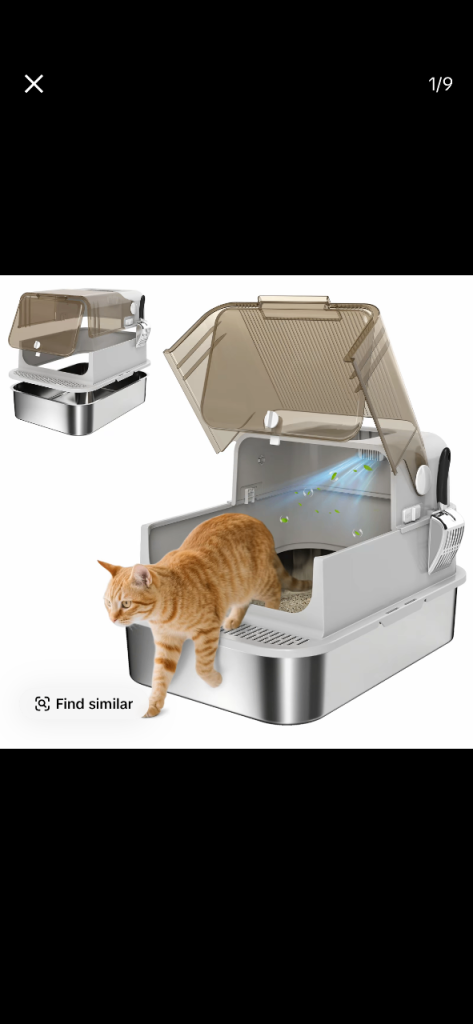 XXL Stainless Steel Cat Litter Box