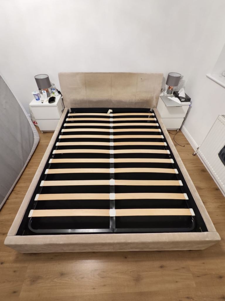 Brown King Size bed frame 