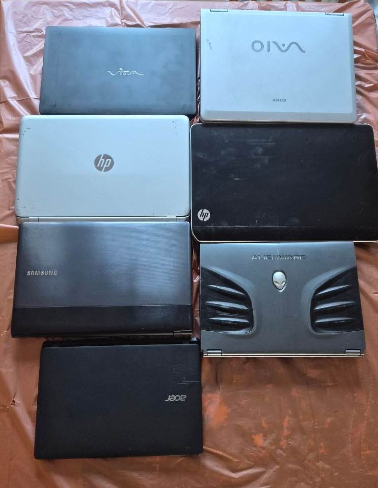 JOB LOT 7 Laptops  HP Envy i7, HP 15-n, Alienware, Sony VAIO, Samsung, Acer