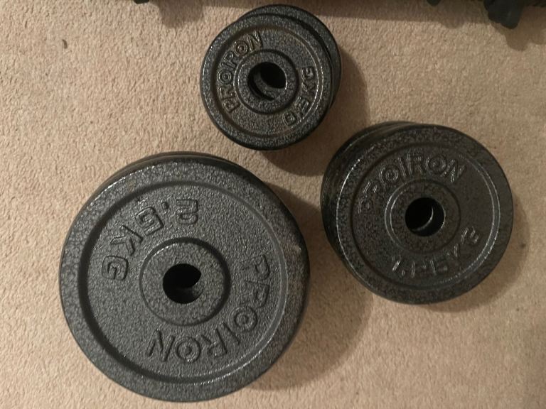 Pro-Iron dumbbells weights and Bar set 