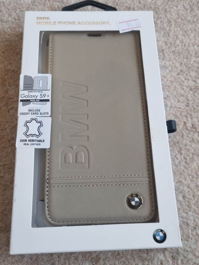 BMW Galaxy S9+ Genuine Leather Phone Case – New