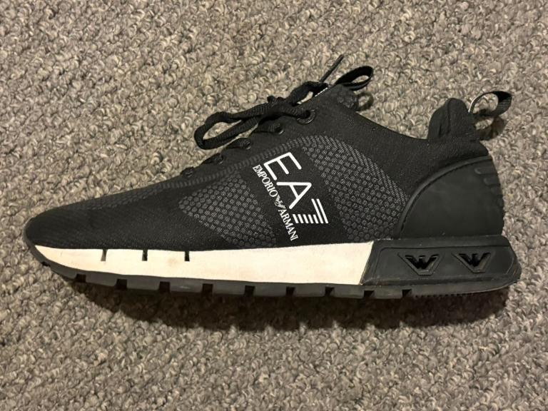 Emporio Armani EA7 Trainers – Black, Good Condition