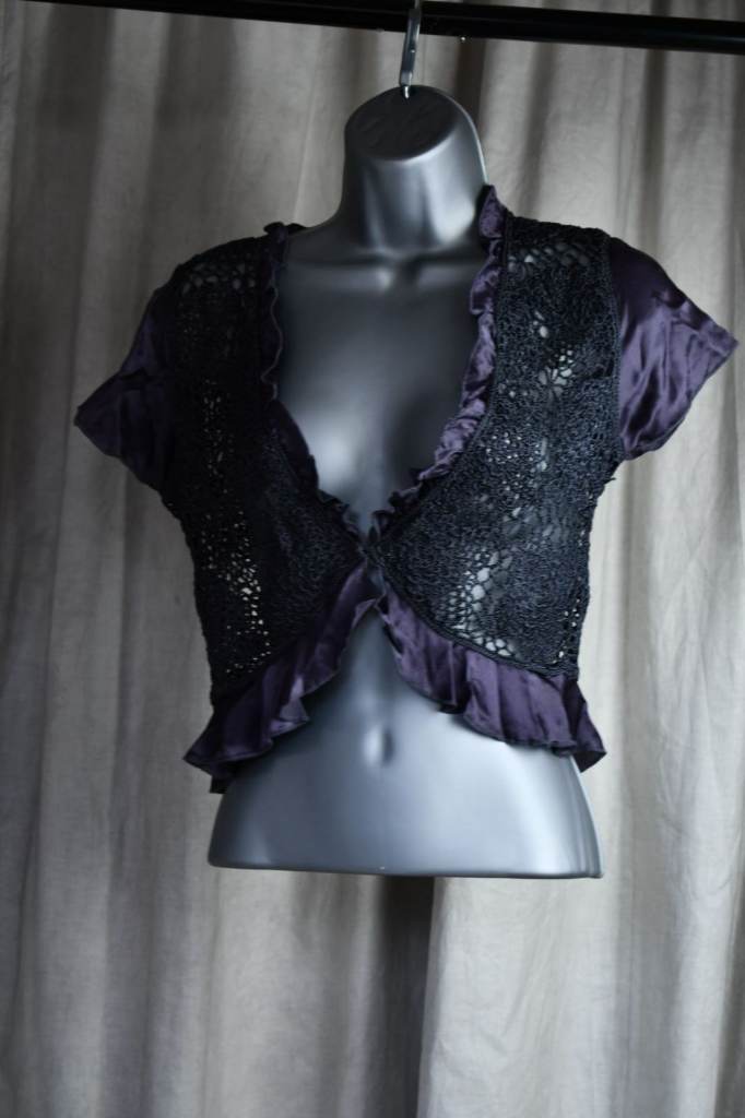 Purple and Black Lace Top – Good Condition