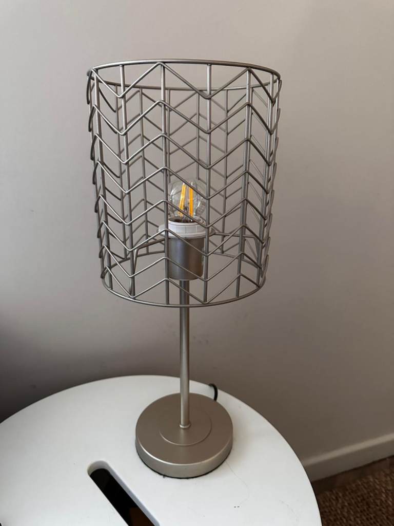 Metal framed lamp with free bulb!