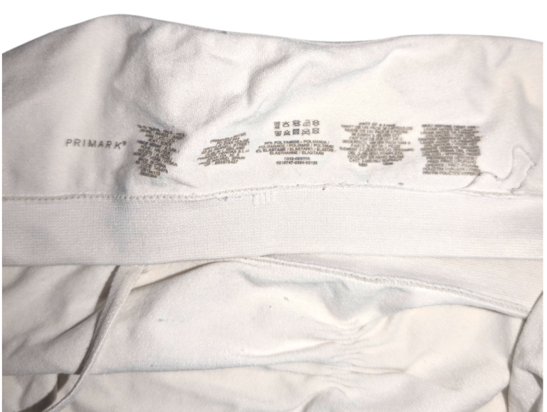 Comfort and support – Primark white sports bra (Age 12–13)