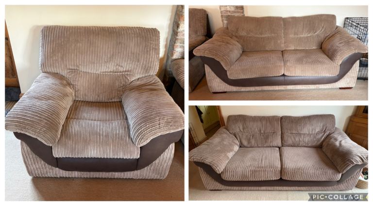 3 seater sofa, 2 seater sofa and recliner chair (electric)