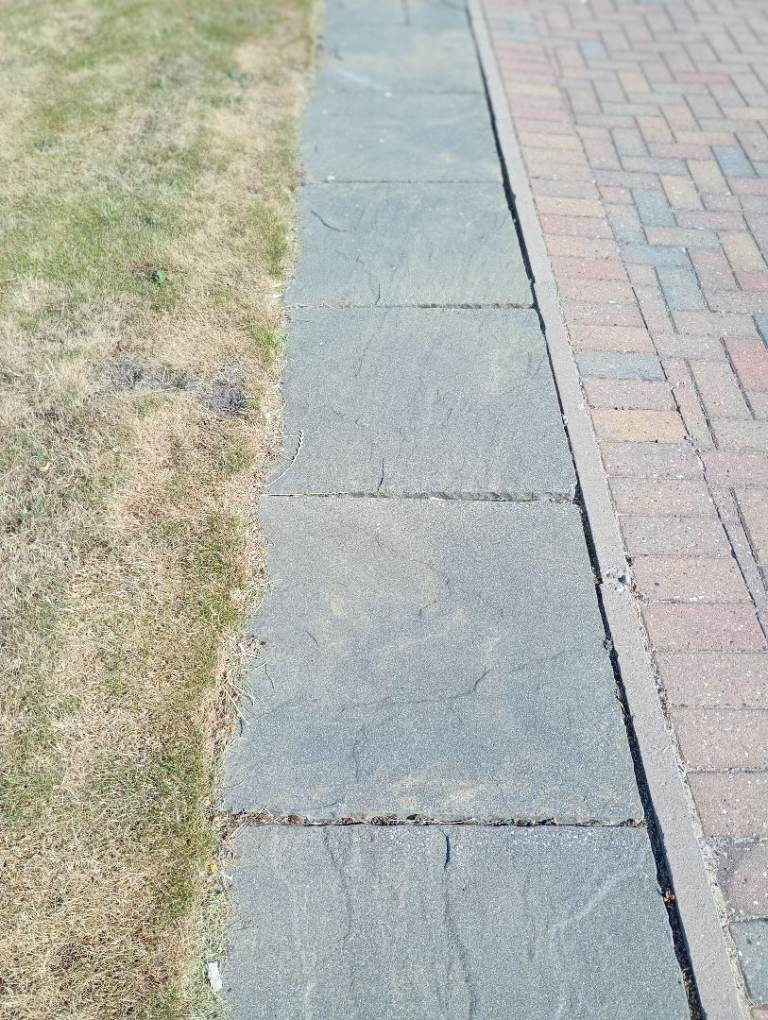 Grey Stone Paving Slabs – 600mm x 600mm - Used but in good condition