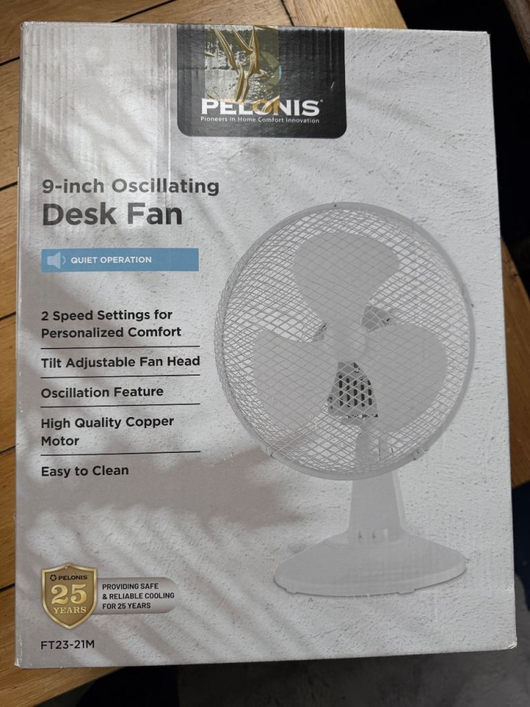 9-inch Oscillating Desk Fan