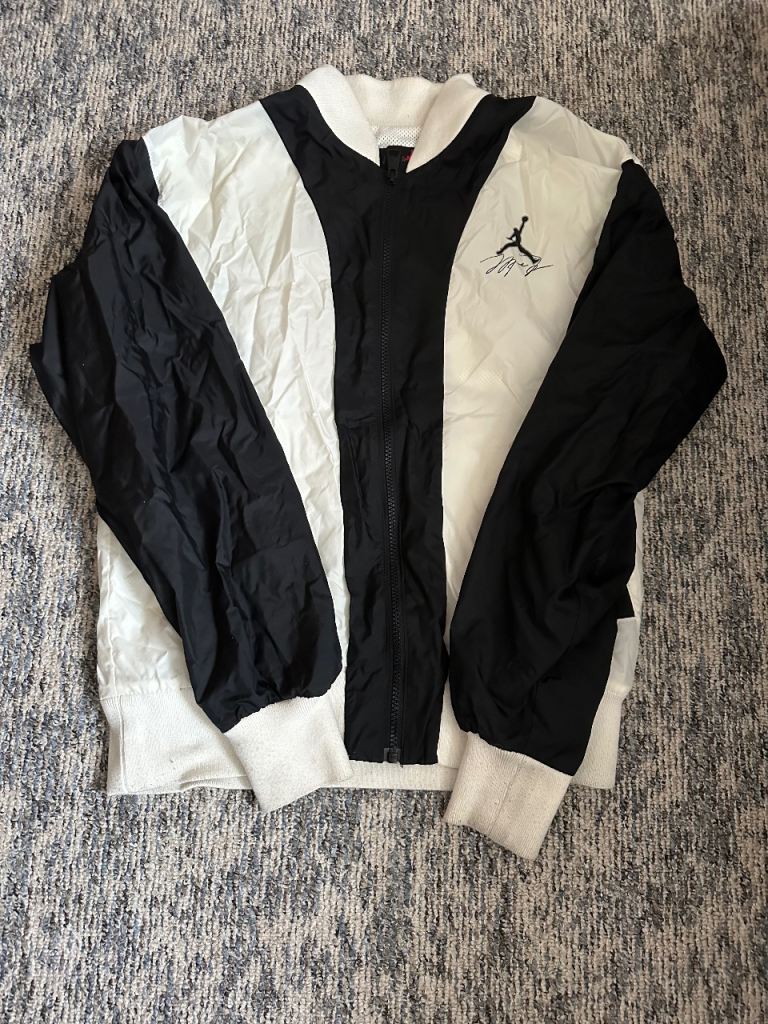 Jordan bomber jacket in black and white - Men's Size S