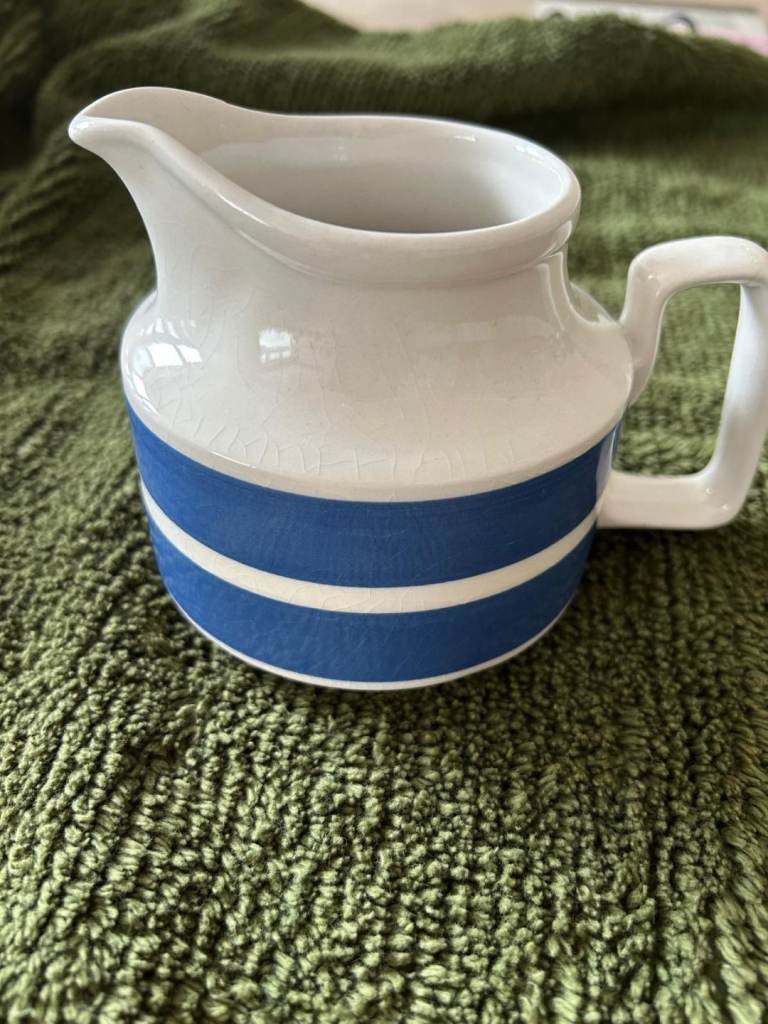Blue and white jug