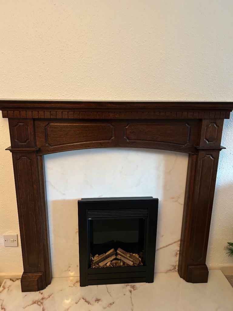Mahogany fireplace surround 