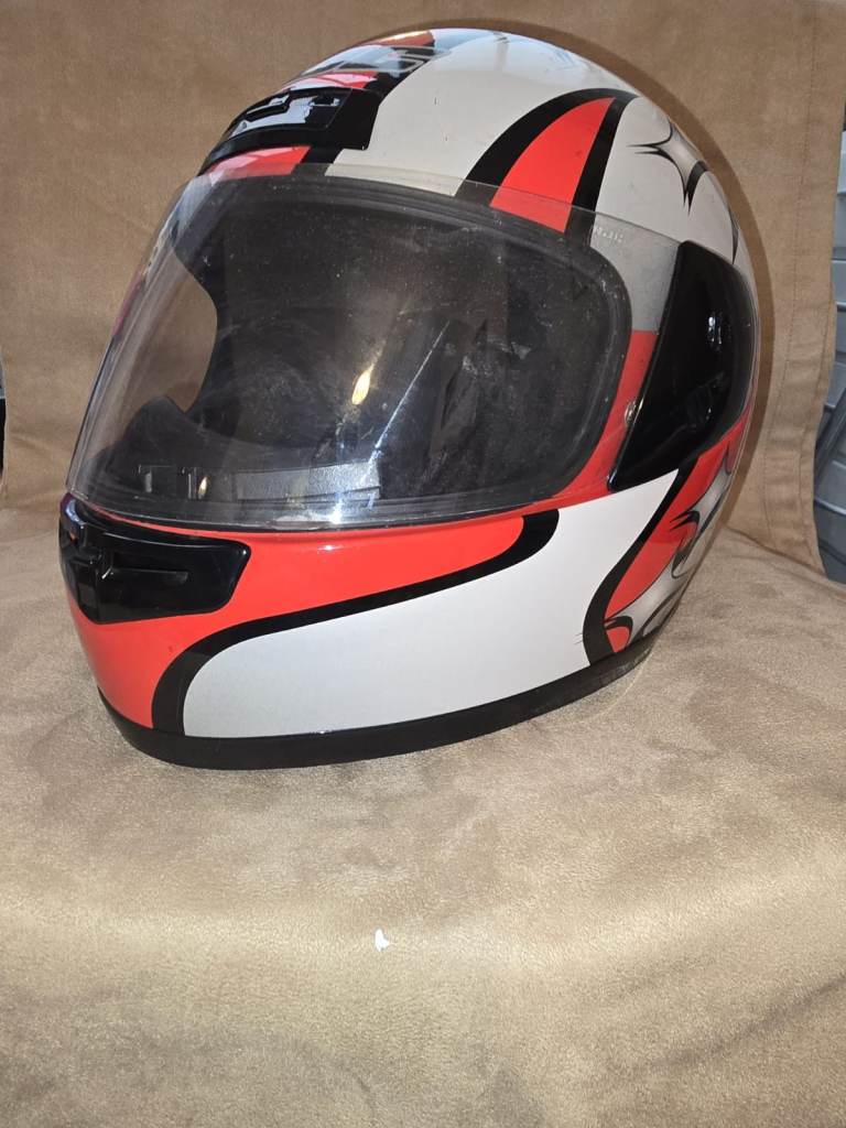 Large HJC Fusion ZF-7 Motorcycle Helmet — Good Condition
