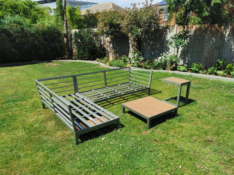 John Lewis Platform 4-Seater Modular Garden Lounging Set | Grey | 1 Year Old | Very Good Condition