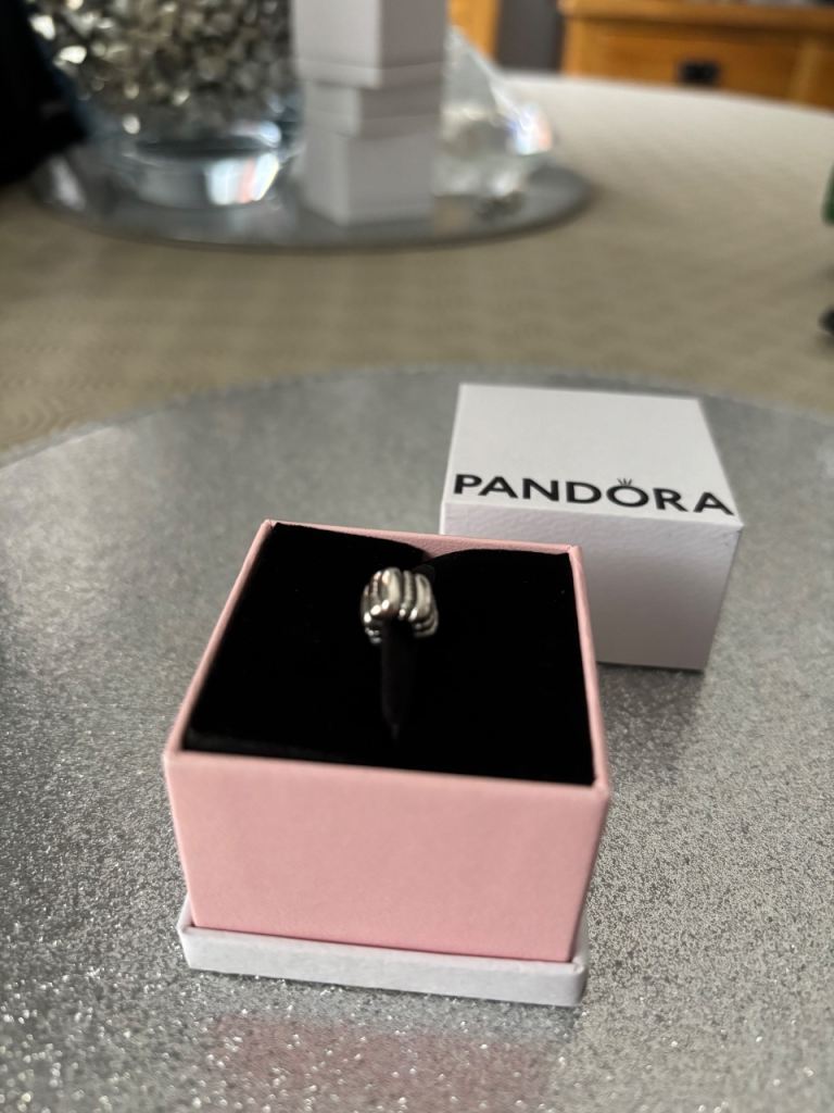 Genuine Pandora Dots & Ridges Barrel Clip Charm ALE  S925 💕