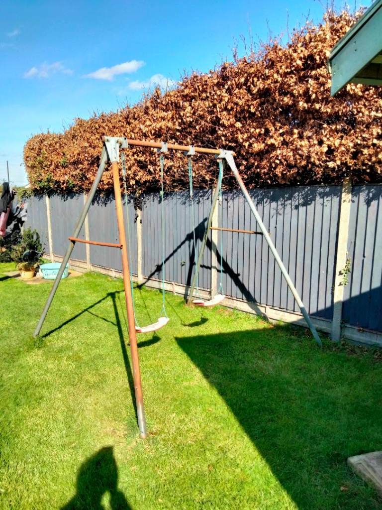 Large garden double swing