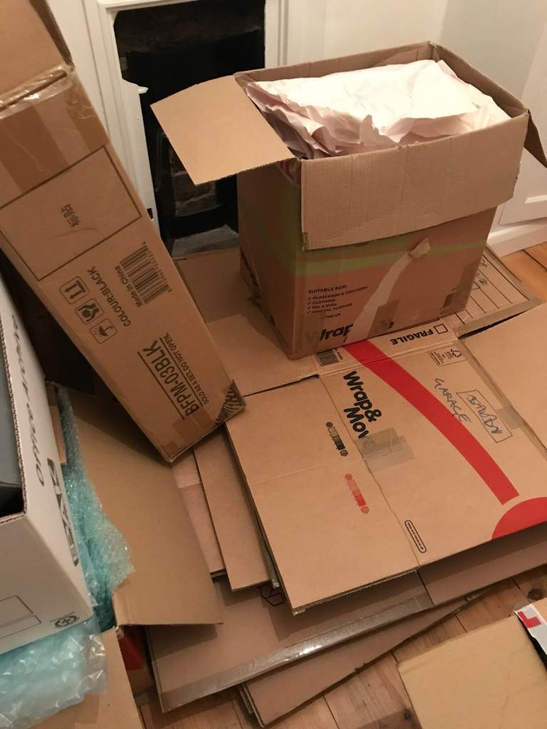 Packing boxes and wrapping