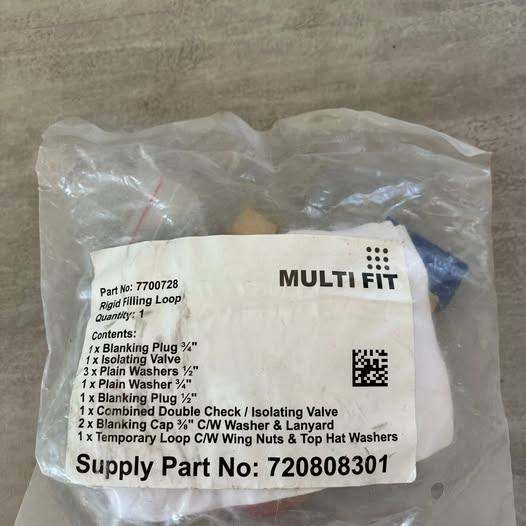 Multi fit rigid filling loop used by Baxi and some other Combi boiler manufactures-Part No-7700728