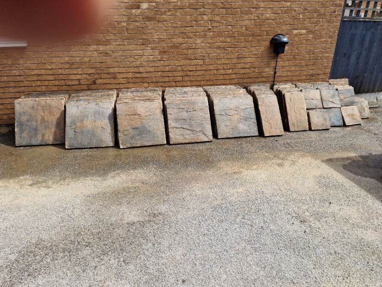 paving slabs 20+sq metres various size slabs