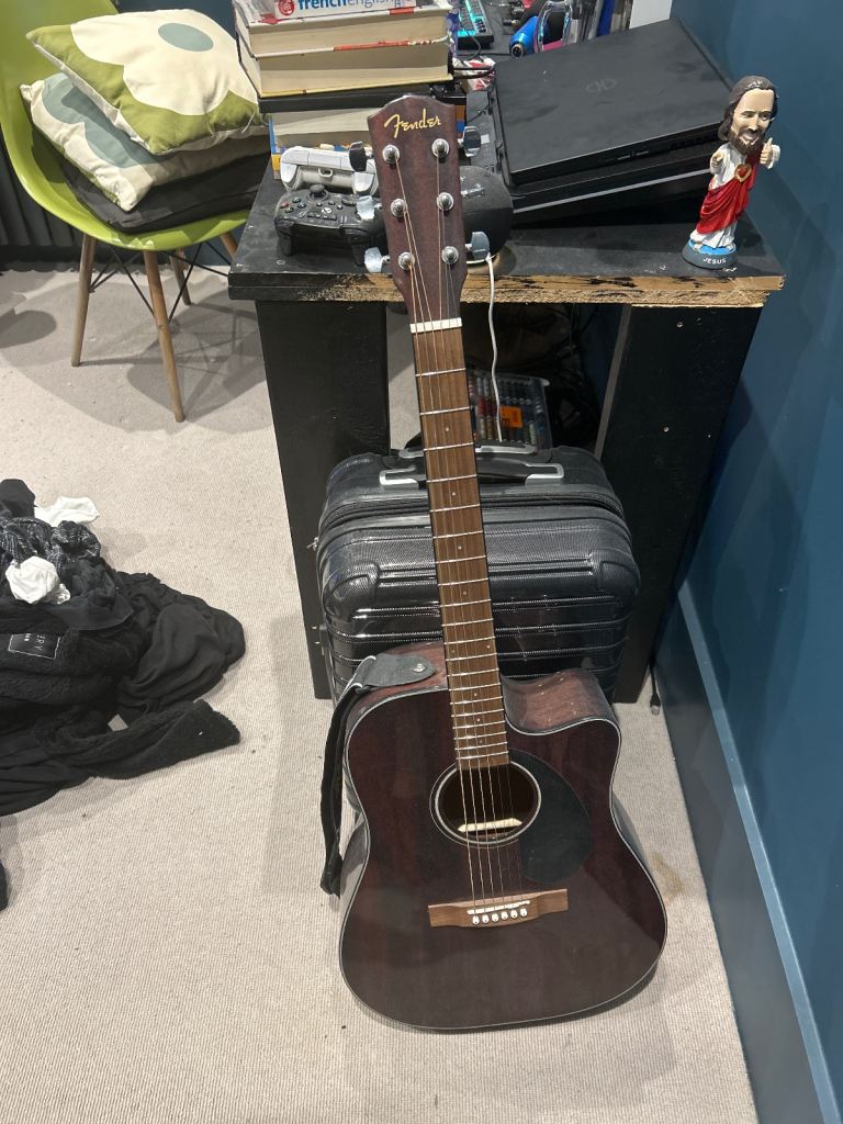 image for Fender electro acoustic mahogany guitar