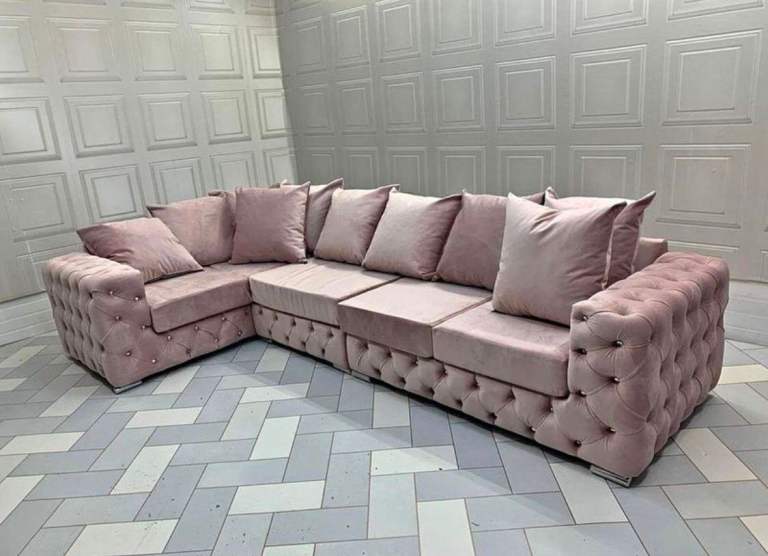 Ashton Chesterfield   3 2 Seater Sofa L Shape Sofa With Cushion 
