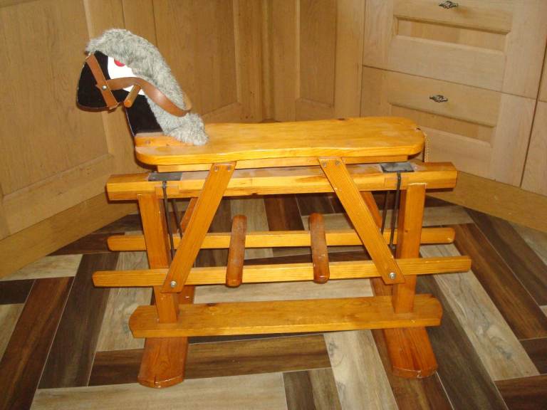 WOODEN ROCKING HORSE