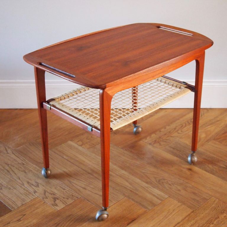Danish Johannes Andersen Teak Drinks Trolley C.F.C Silkeborg Mid Century Vintage