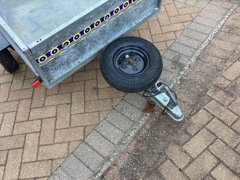 Small Portaflot galvanised trailer , with new cover