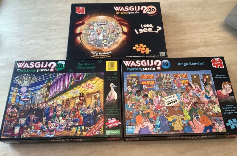 6 x Wasgij 1000 piece jigsaw puzzles - £3 each