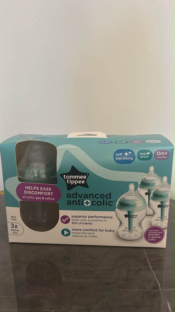 Tommee Tippee Advanced Anti-Colic Baby Bottles (3 Pack) – New