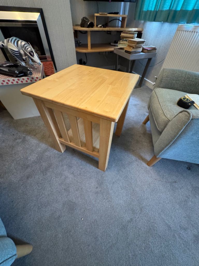 Solid Wood Side Table / Coffee Table – Good Condition
