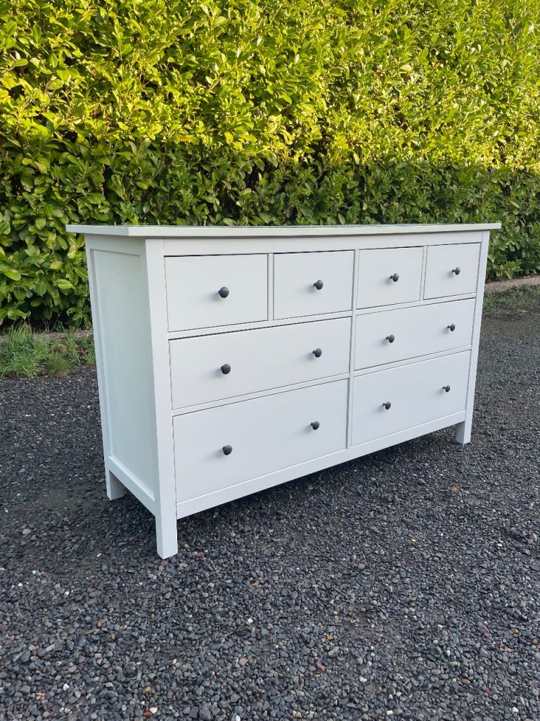 FREE DELIVERY 🥰🚚🥰 IKEA WHITE HEMNES CHEST OF 8 DRAWERS GOOD CONDITION 