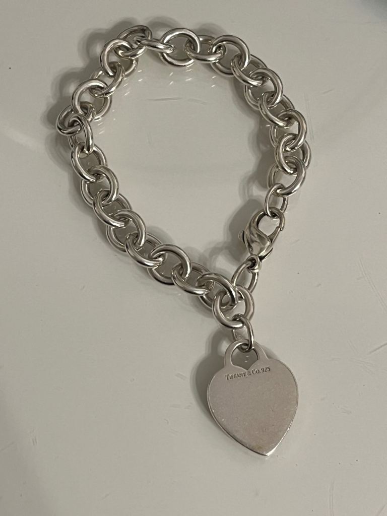 Tiffany & Co. Silver Bracelet with Heart Charm