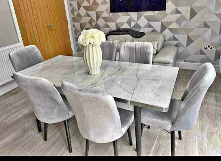 Dining Wooden Tables with 6 Chairs