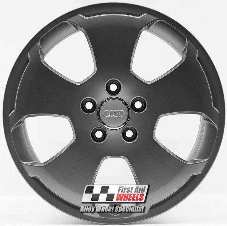 R156GS SWAP for Ours AUDI A3 4X 17'' GENUINE 5 HOLE SATIN GREY ALLOY WHEELS
