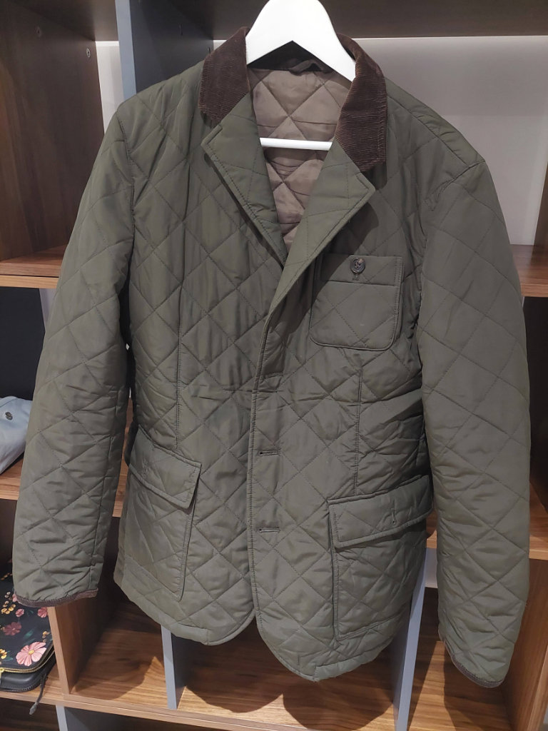 Austin reed quilted jacket coat mens medium